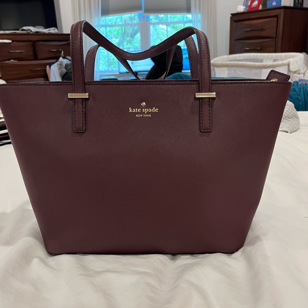 Kate Spade Burgundy Tote Bag